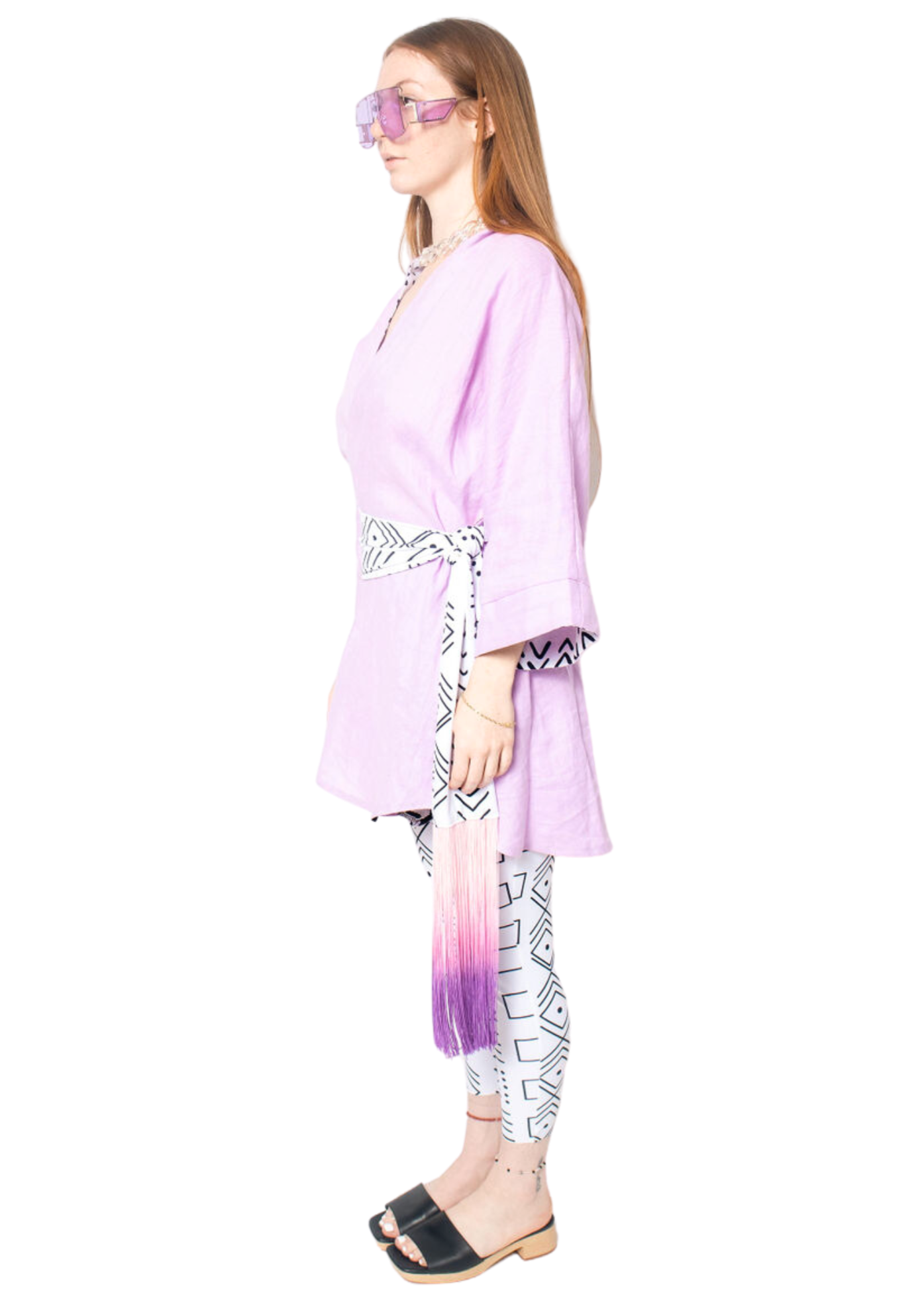 Lilac Linen Robe (Midi)