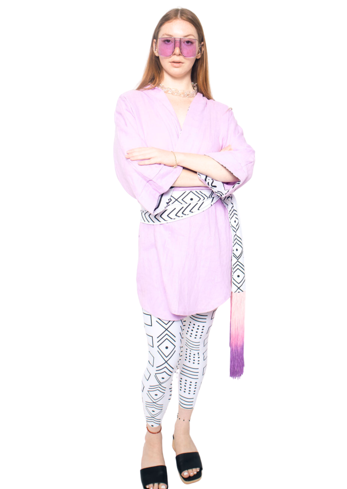 Lilac Linen Robe (Midi)