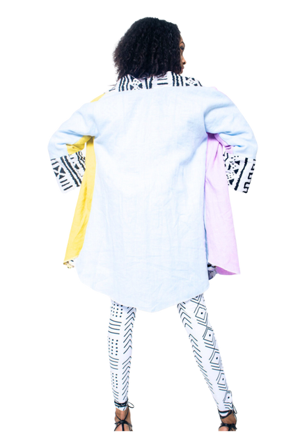Reversible Linen Robe (Midi) 2 Styles in 1