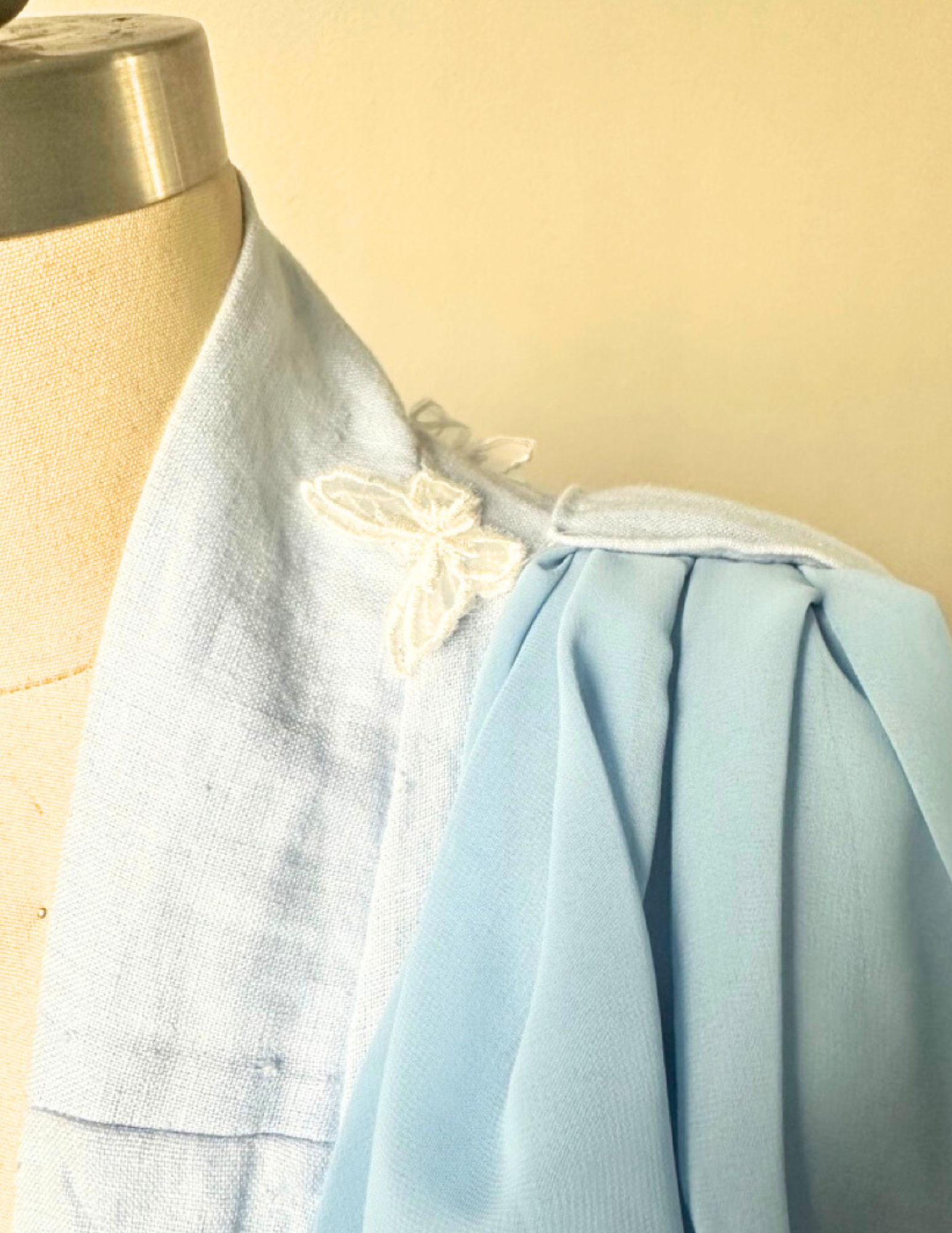 Coastal Breeze Robe w White Butterflies Appliqué  (Mini)