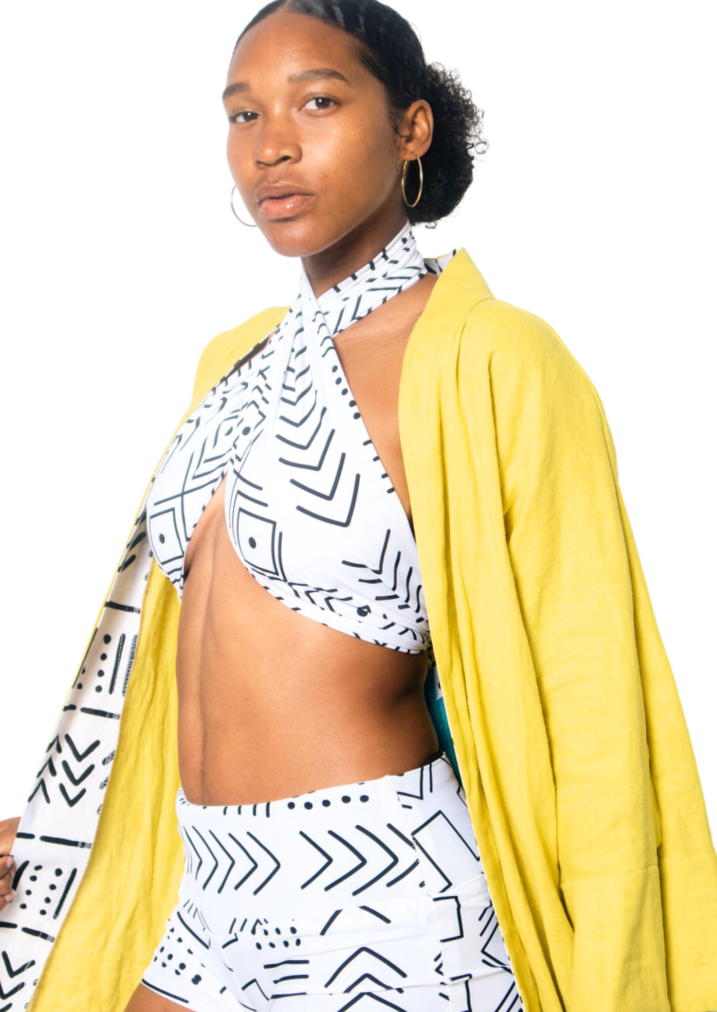 Slim Stretch Scarf - Mudcloth Print
