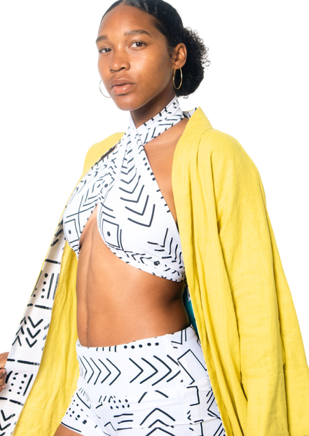 Slim Stretch Scarf - Mudcloth Print