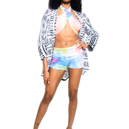 Stretch Tie Dye Mini Shorts