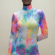 Luminous Bodysuit (Rainbow Tie Dye)