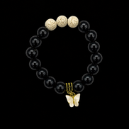 Aromatherapy Bracelet with Butterfly Charm