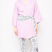 Lilac Linen Robe (Midi)