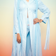 Coastal Breeze Robe w Butterfly Appliqué  (Maxi)