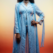 Coastal Breeze Robe w Butterfly Appliqué  (Midi)