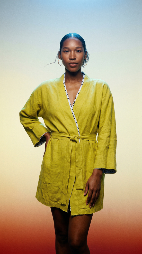 Pineapple Yellow Robe (Midi)