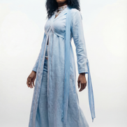 Coastal Breeze Robe w Butterfly Appliqué  (Maxi)