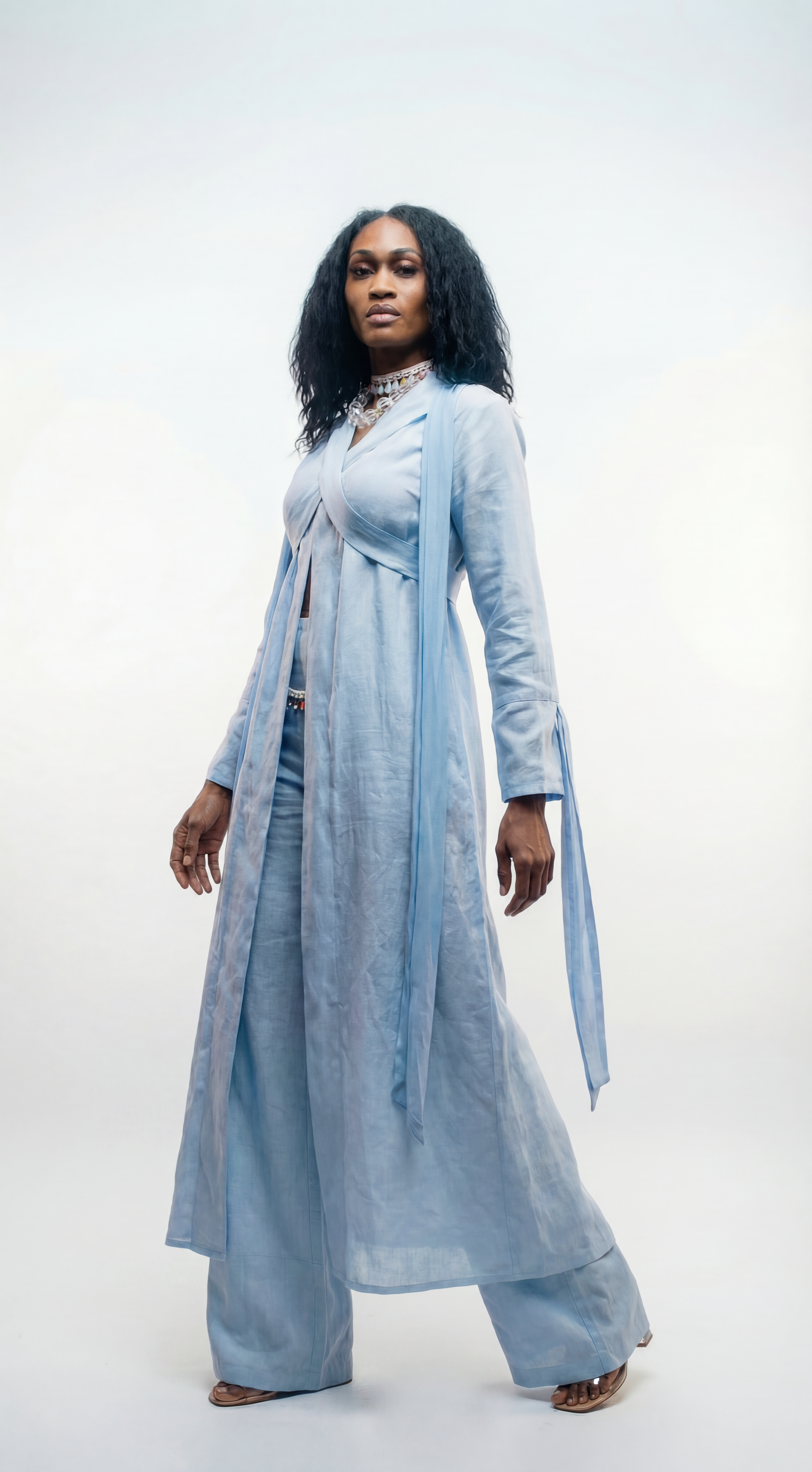 Coastal Breeze Robe w Butterfly Appliqué  (Maxi)