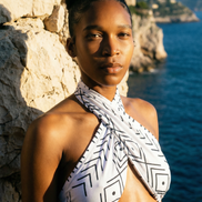 Slim Stretch Scarf - Mudcloth Print