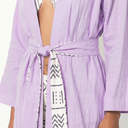Lilac Linen Robe (Maxi)