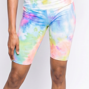 Stretch Tie Dye Biker Shorts