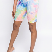 Stretch Tie Dye Biker Shorts