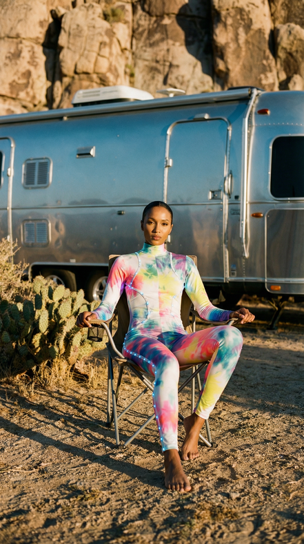 Luminous Bodysuit (Rainbow Tie Dye)