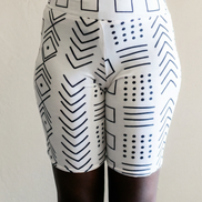 Stretch Mudcloth Biker Shorts