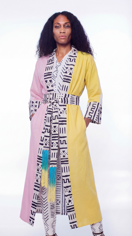 Reversible Linen Robe (Maxi) 2 in 1 Style