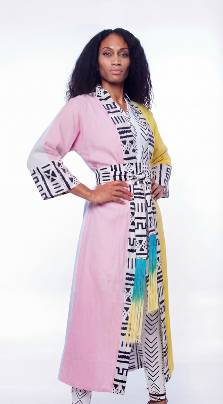 Reversible Linen Robe (Maxi) 2 in 1 Style