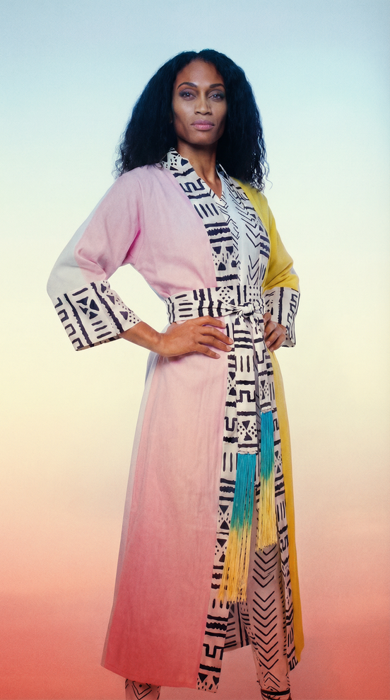 Reversible Linen Robe (Maxi) 2 in 1 Style