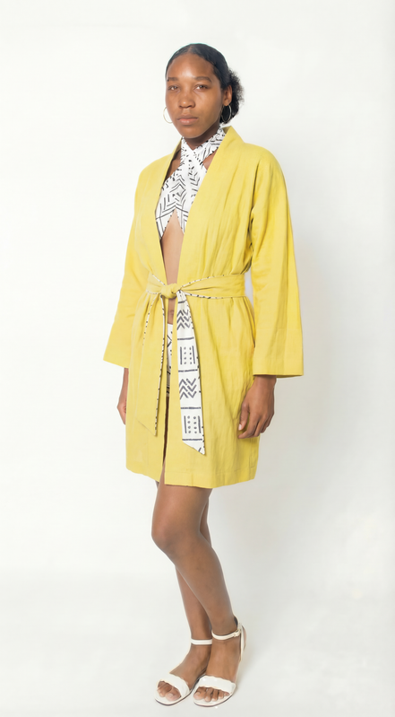 Pineapple Yellow Robe (Midi)