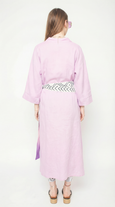 Lilac Linen Robe (Maxi)