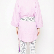 Lilac Linen Robe (Midi)