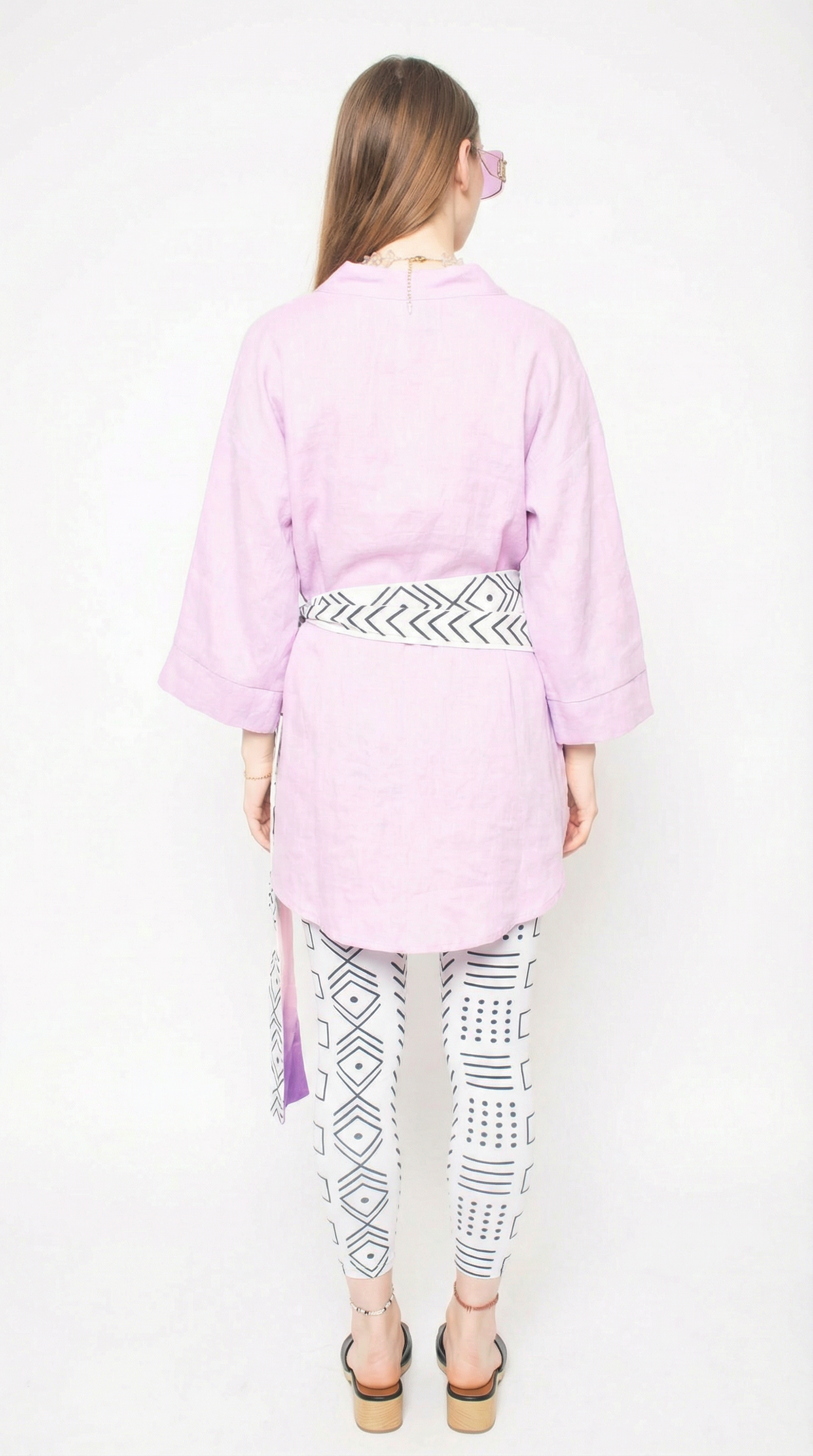 Lilac Linen Robe (Midi)