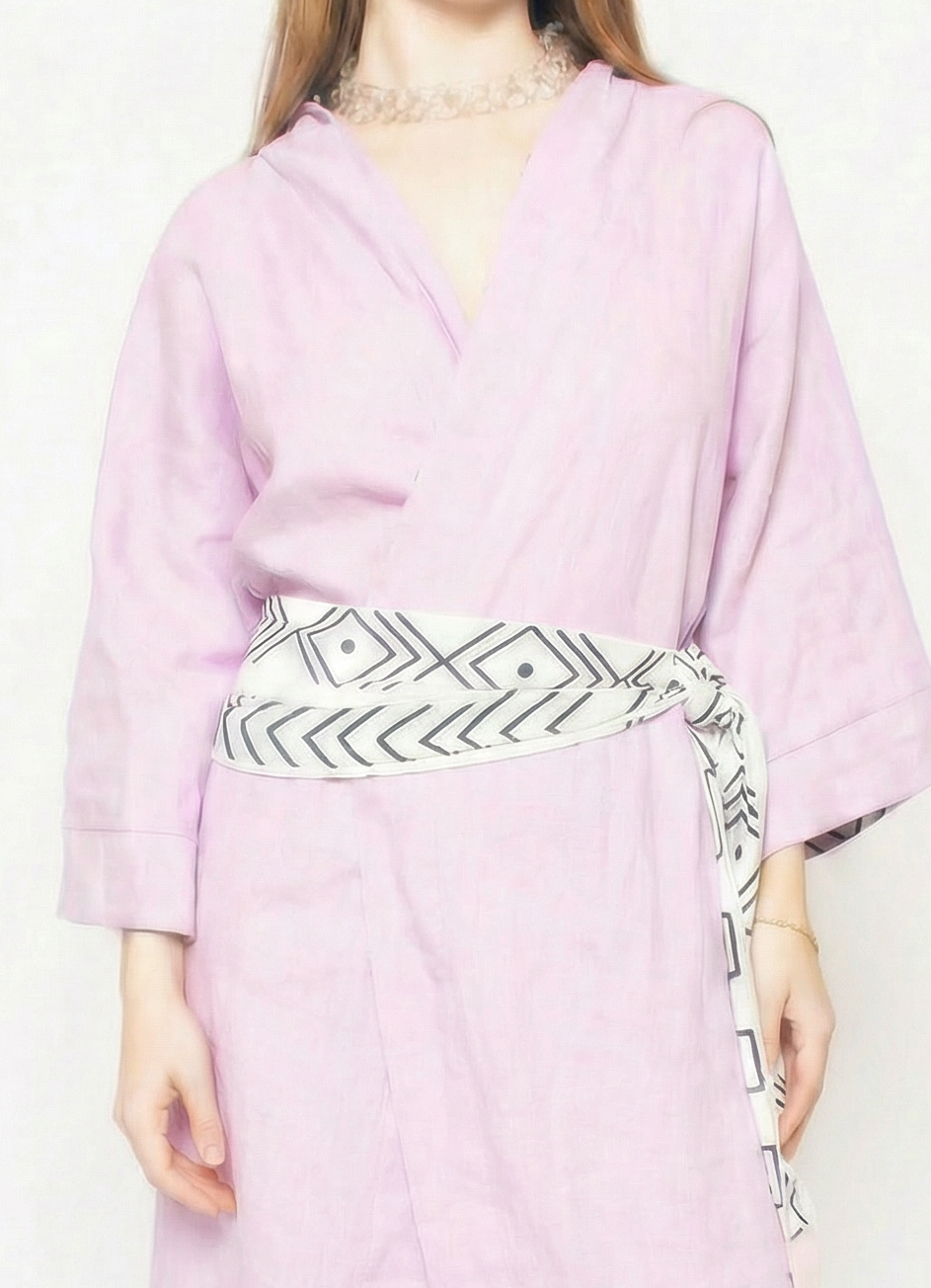 Lilac Linen Robe (Maxi)