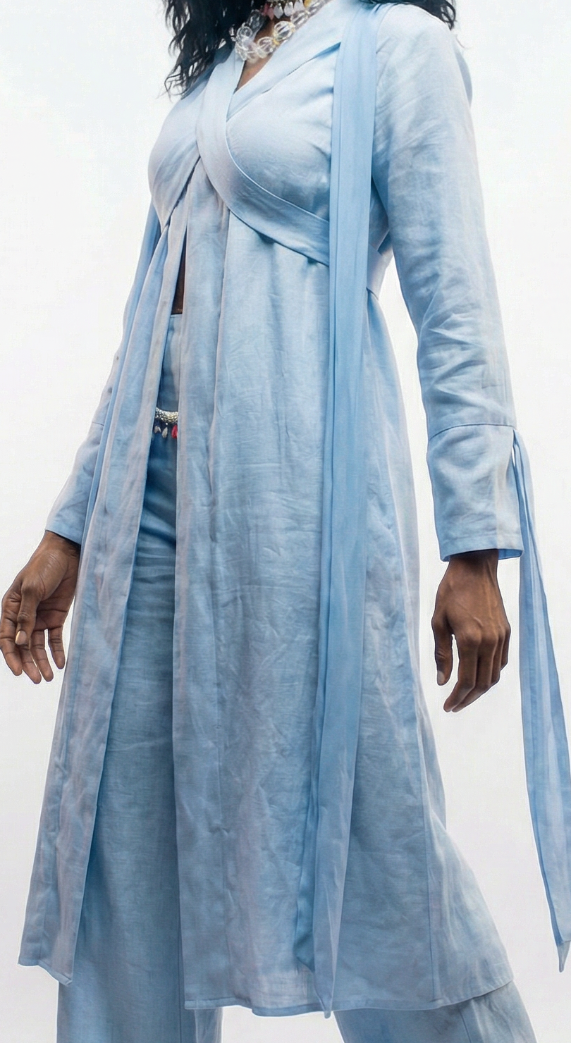 Coastal Breeze Robe w Butterfly Appliqué  (Midi)