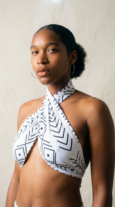 Slim Stretch Scarf - Mudcloth Print