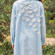 Coastal Breeze Robe w Butterfly Appliqué  (Midi)