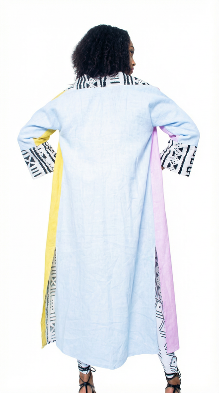 Reversible Linen Robe (Maxi) 2 in 1 Style