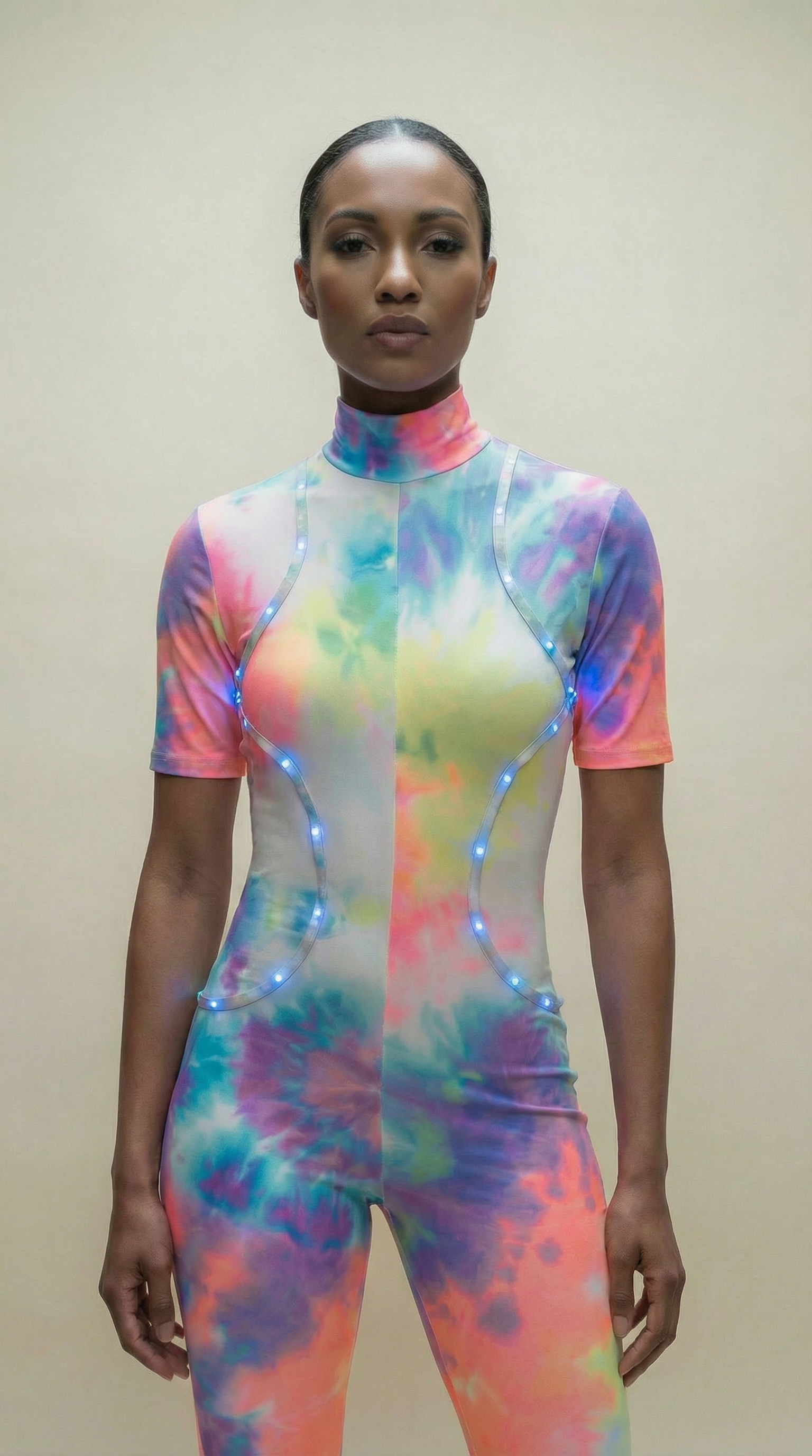 Luminous Bodysuit (Rainbow Tie Dye)