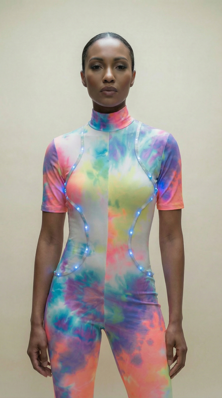 Luminous Bodysuit (Rainbow Tie Dye)