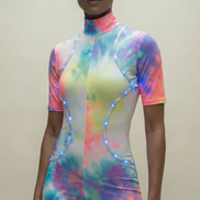 Luminous Bodysuit (Rainbow Tie Dye)