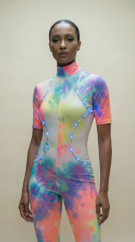 Luminous Bodysuit (Rainbow Tie Dye)