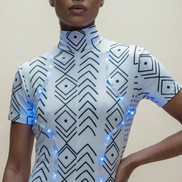 Luminous Bodysuit (Mud Cloth)