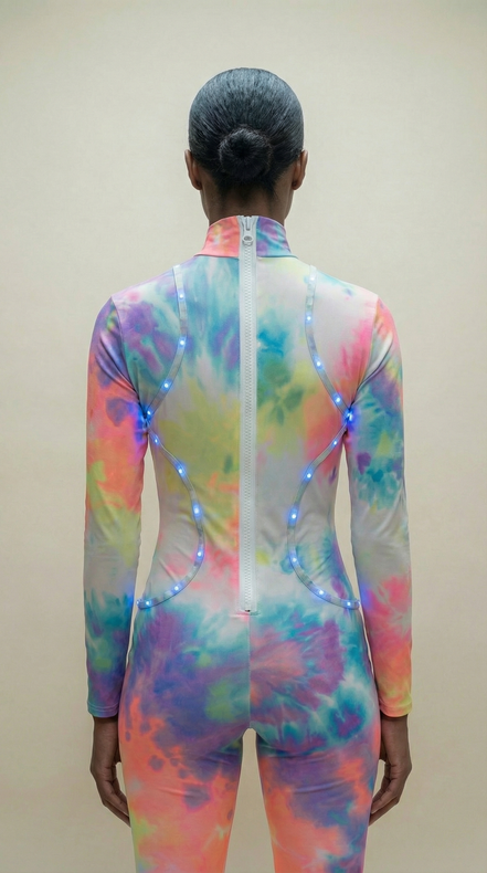Luminous Bodysuit (Rainbow Tie Dye)