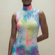 Luminous Bodysuit (Rainbow Tie Dye)