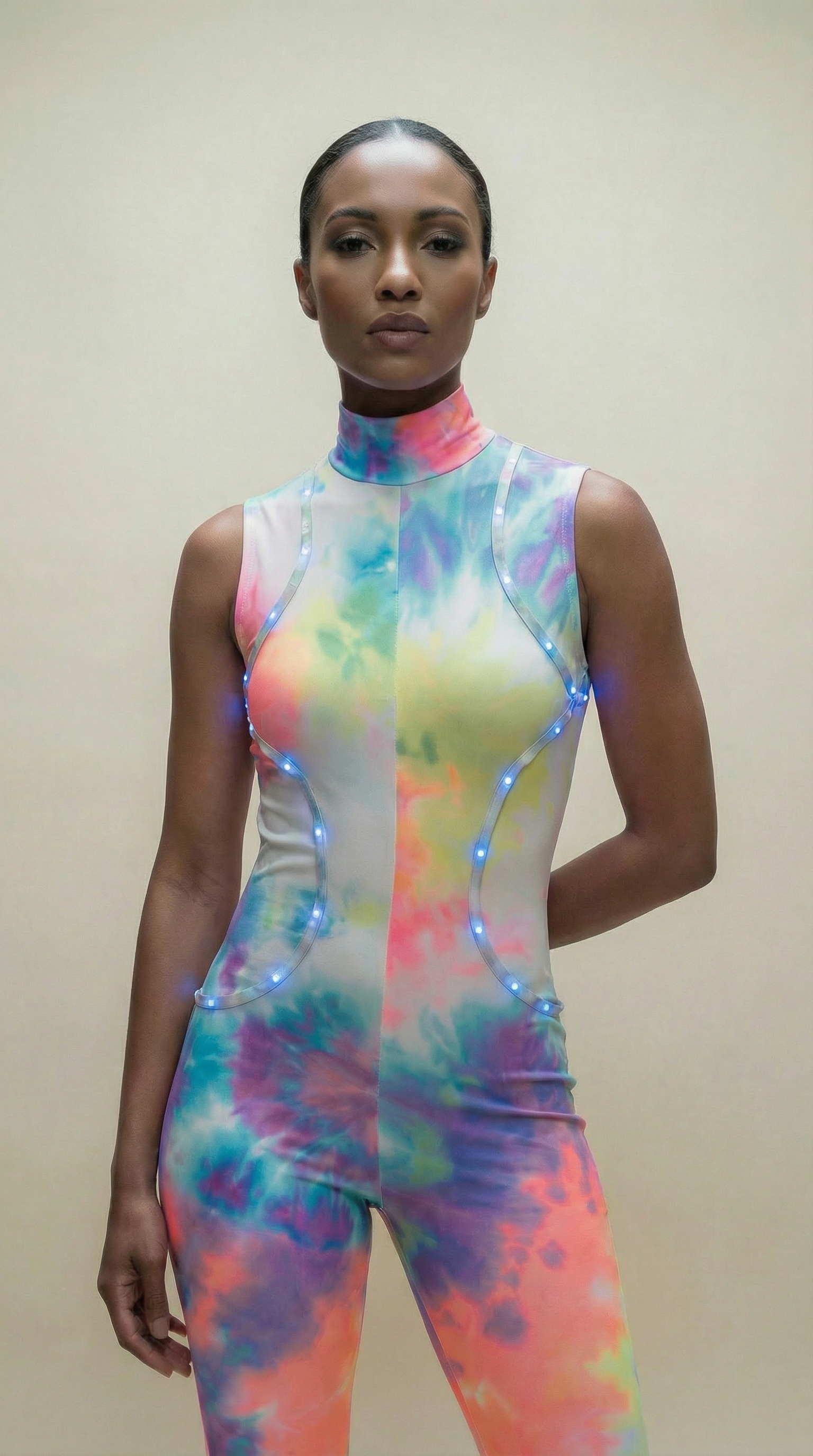Luminous Bodysuit (Rainbow Tie Dye)