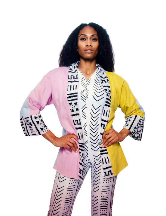 Reversible Linen Robe (Mini ) 2 Styles in 1