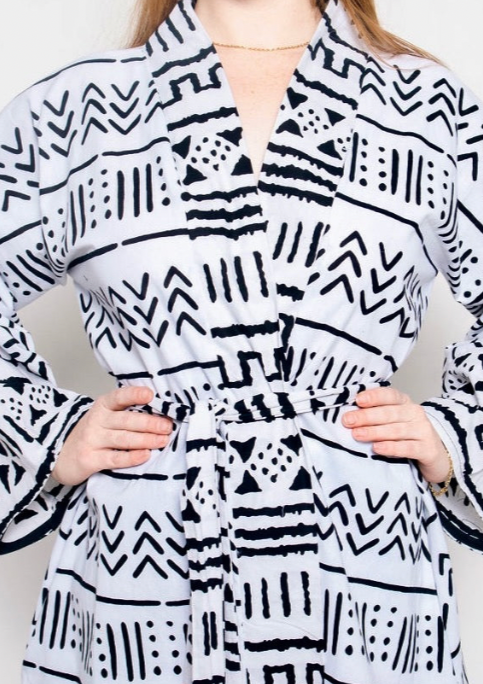 Mudcloth Robe (Midi)