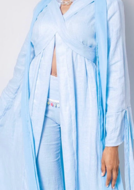 Coastal Breeze Robe w Butterfly Appliqué  (Midi)