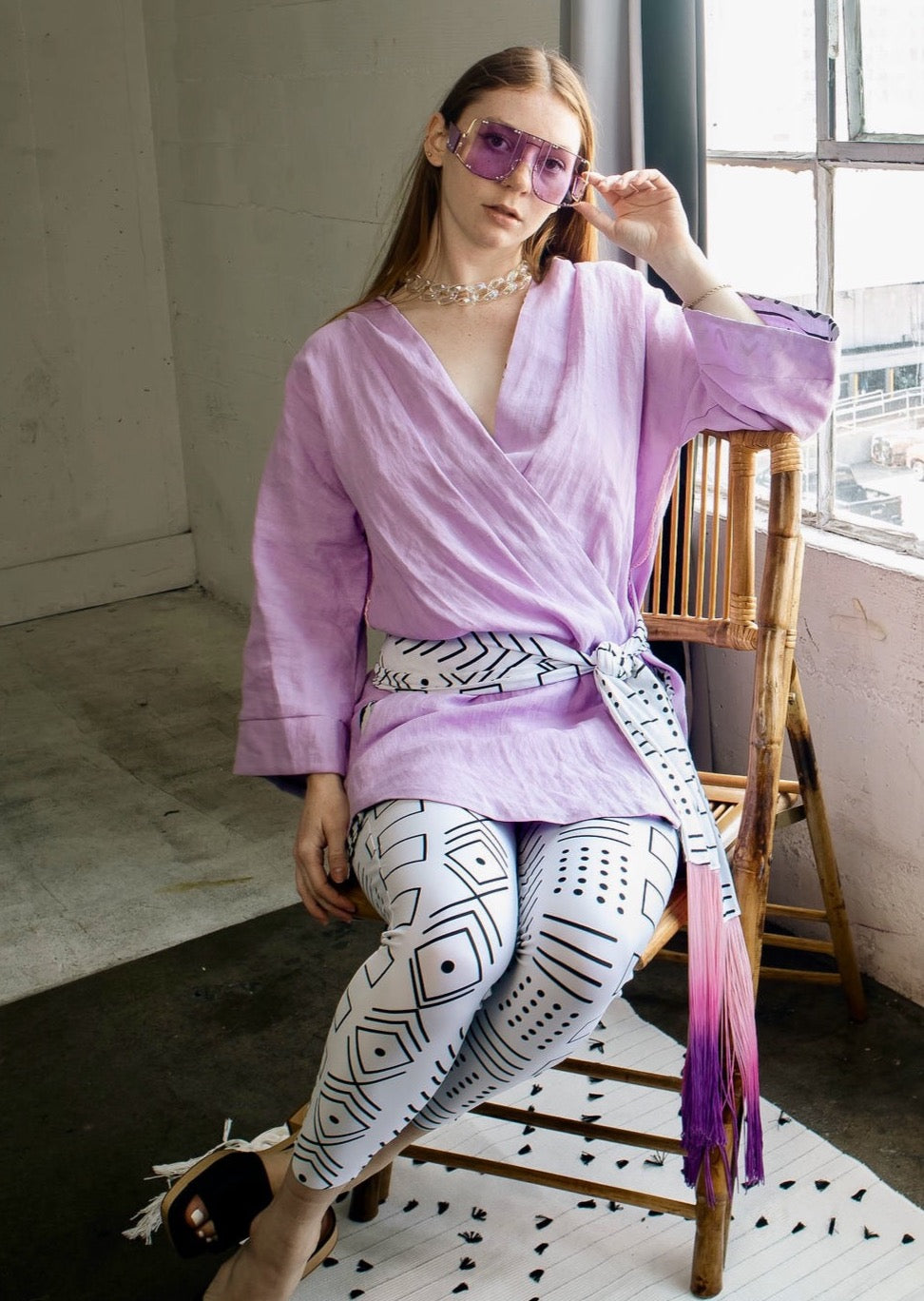 Stretch Mudcloth Leggings