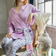 Lilac Linen Robe (Mini)